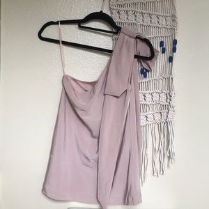 Club Monaco one shoulder silky top